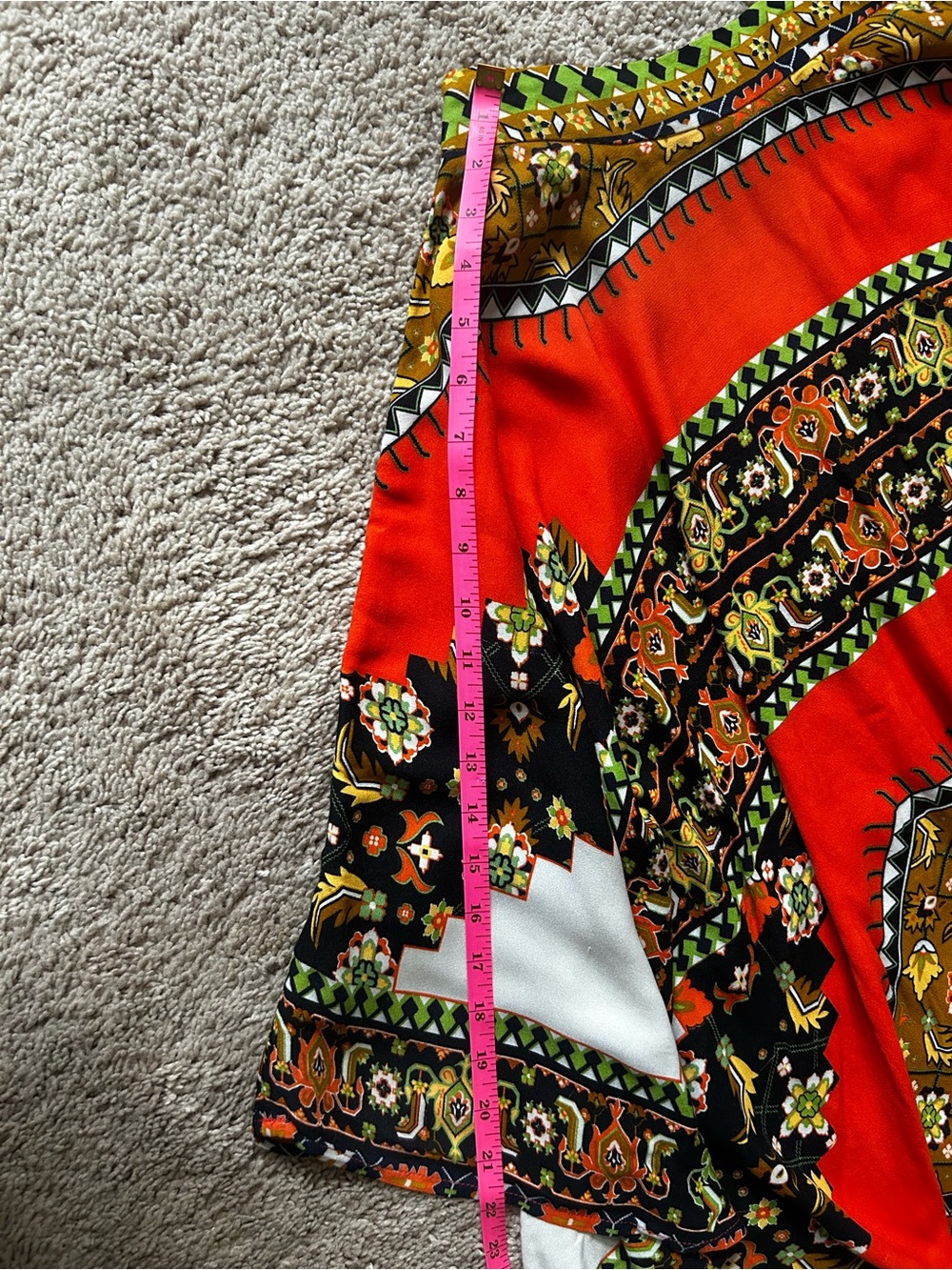 FARM Rio Red Multicolor Asymmetrical Boho Skirt - Picture 6 of 7
